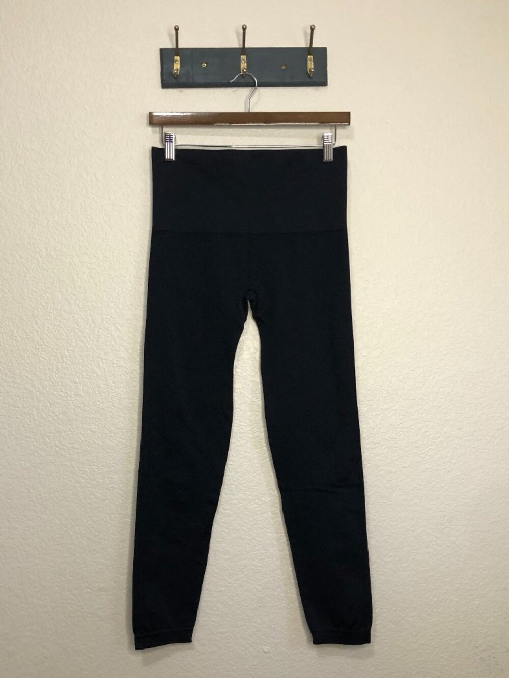 Spanx Black Compression Leggings Women's XL Casual Body Contour Shaping Slimming